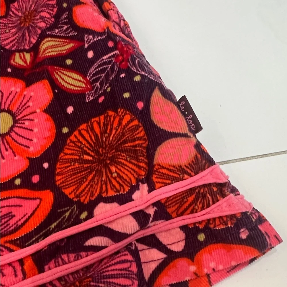Le Top Pink and Orange Floral Dress corduroy 4T